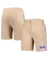 Men's Concepts Sport Tan Philadelphia 76ers Team Stripe Shorts