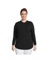 Lands' End Plus Long Sleeve Jersey A-line Tunic