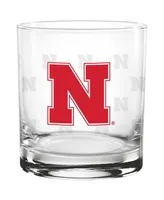 Nebraska Huskers 14 Oz Dad Rocks Glass