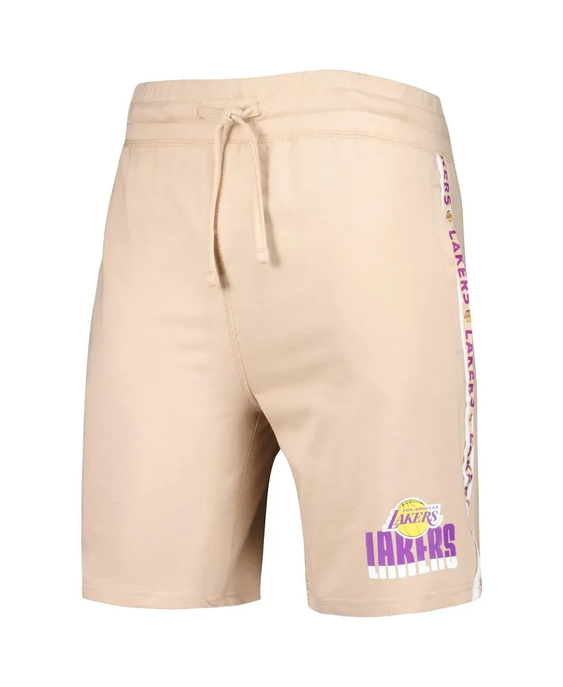 Men's Concepts Sport Tan Los Angeles Lakers Team Stripe Shorts