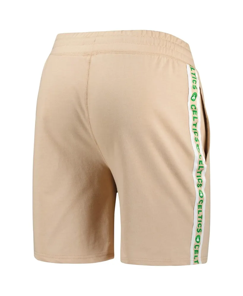Men's Concepts Sport Tan Boston Celtics Team Stripe Shorts