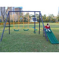 Simplie Fun A-Frame Metal Swing Set with Slide