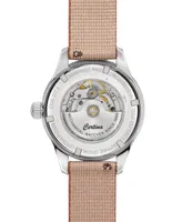 Certina Women's Swiss Automatic Ds PH200M Diamond (1/20 ct. t.w.) Beige Synthetic Strap Watch 39mm