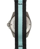 Certina Women's Swiss Automatic Ds Action Diver Black & Blue Stripe Synthetic Strap Watch 38mm