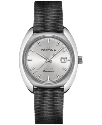 Certina Men's Swiss Automatic Ds-2 Gray Synthetic Strap Watch 40mm