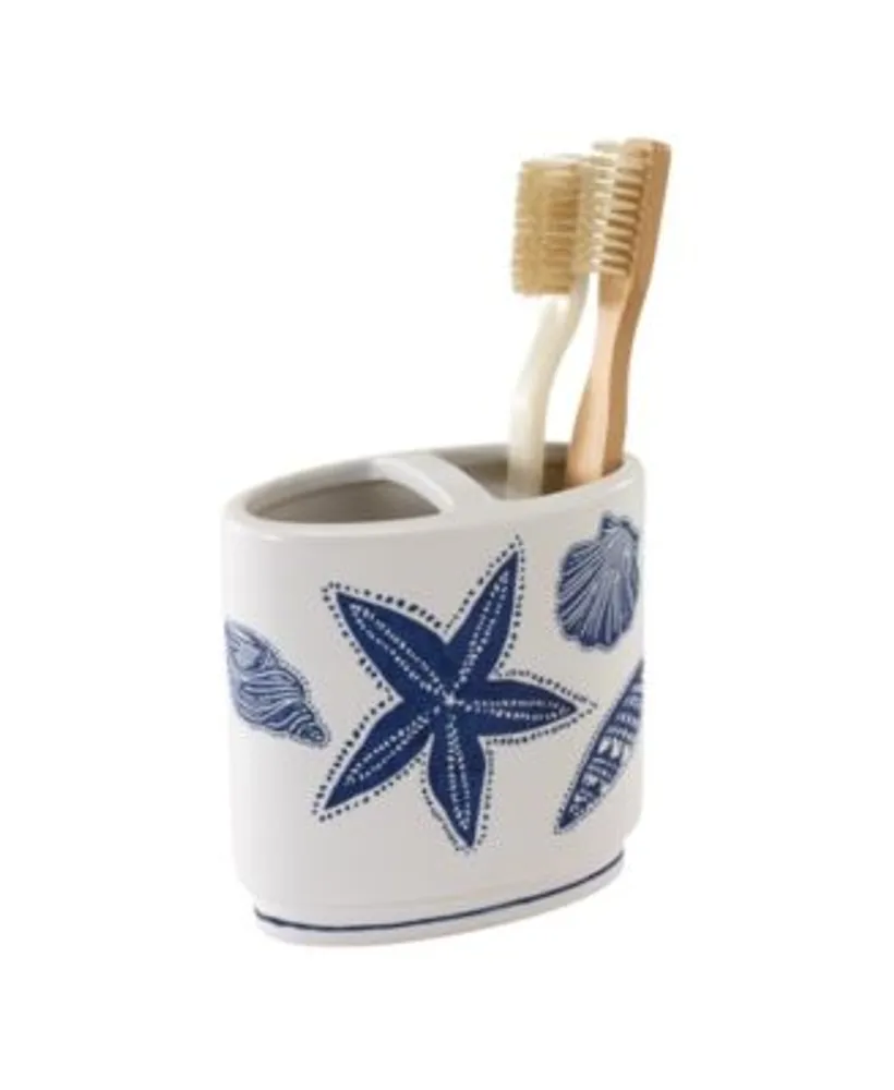 Avanti Ibiza Shells Hand Painted Stoneware Bath Accessories