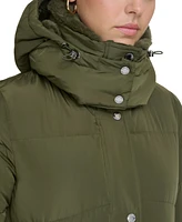 Calvin Klein Women's Faux-Fur-Trim Hooded Puffer Coat, Created for Macy's