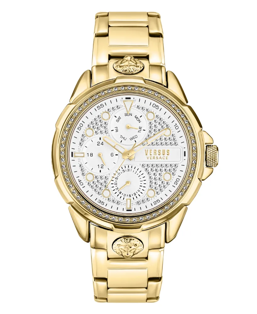 Versus Versace Men's Three-Hand Quartz 6e Arrondissement Gold-Tone Stainless Steel Bracelet 46mm