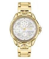 Versus Versace Men's Three-Hand Quartz 6e Arrondissement Gold-Tone Stainless Steel Bracelet 46mm