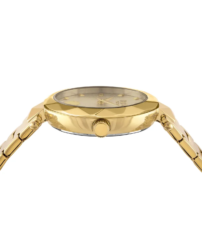 Versus Versace Women's Two-Hand Quartz Covent Garden Gold-Tone Stainless Steel Bracelet 36mm