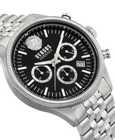 Versus Versace Men's Chronograph Date Quartz Colonne Silver-Tone Stainless Steel Bracelet 44mm