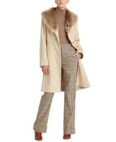 Lauren Ralph Lauren Petite Faux-Fur-Collar Coat