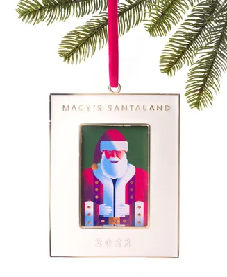 Holiday Lane Santaland Hanging Frame Ornament, Created for Macy's