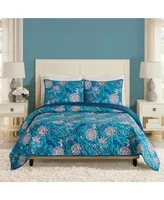 Vera Bradley Peacock Garden 3-Piece Quilt Set