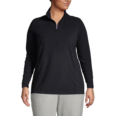 Lands' End Plus Anyweather Fleece Quarter Zip Pullover