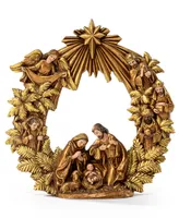 Napco Golden Wreath with Holy Family