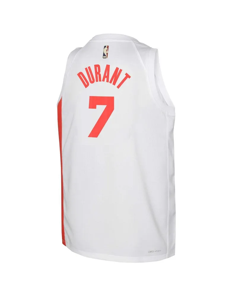 Big Boys and Girls Nike Kevin Durant White Brooklyn Nets 2022/23 Swingman Jersey - Classic Edition