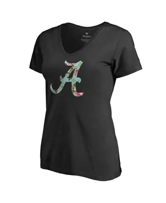 Women's Fanatics Black Alabama Crimson Tide Lovely V-Neck T-shirt