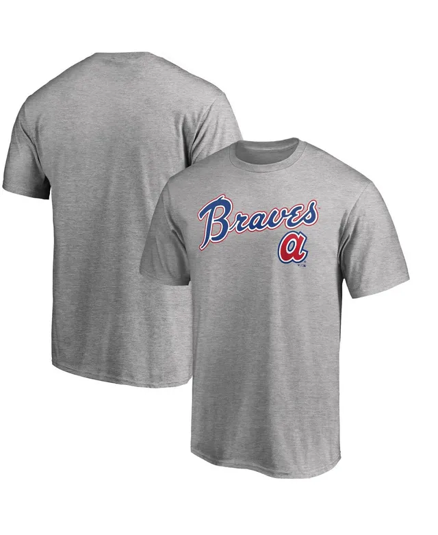 Men's Atlanta Braves Fanatics Branded Navy Weathered Official Logo Tri-Blend  T-Shirt