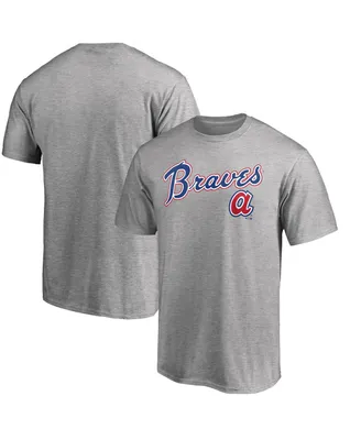 Men's Fanatics Heathered Gray Atlanta Braves Cooperstown Wahconah T-shirt
