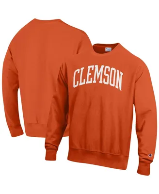Men's Champion Orange Clemson Tigers Arch Reverse Weave Pullover Sweatshirt