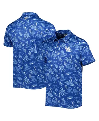 Men's Columbia Royal Kentucky Wildcats Super Terminal Tackle Omni-Shade Polo Shirt