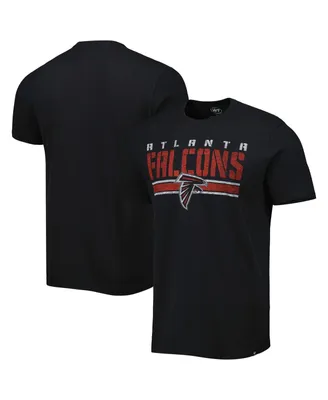 Men's '47 Brand Black Atlanta Falcons Team Stripe T-shirt