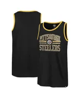 Men's '47 Brand Black Pittsburgh Steelers Winger Franklin Tank Top