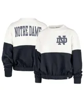 Women's '47 Brand White Notre Dame Fighting Irish Take Two Bonita Pullover Sweatshirt