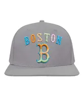Men's Pro Standard Gray Boston Red Sox Washed Neon Snapback Hat