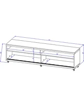 Manhattan Comfort Utopia 70.47" Medium Density Fibreboard 5-Shelf Tv Stand