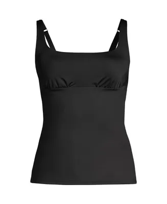 Lands' End Plus G-Cup Square Neck Underwire Tankini Swimsuit Top