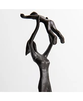 Danya B Proud Mother Lifting Child Up Contemporary Iron Sculpture Statue