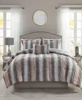 Madison Park Zuri Faux-Fur 4-Pc. Comforter Set