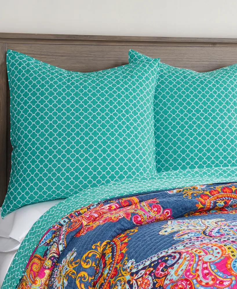 Levtex Fantasia Boho Trellis Print 2-Pc. Sham Set, European