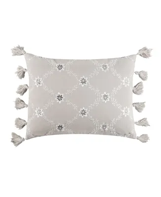 Levtex St. Ives Embroidered Decorative Pillow, 18" x 14"