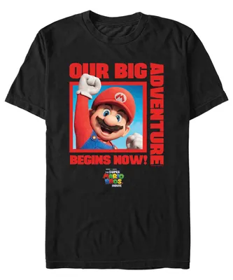Fifth Sun Men's Mario Big Adventure Square Short Sleeve T-shirt