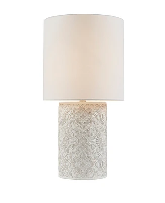 Ink + Ivy Ashbourne Embossed Floral Resin Table Lamp