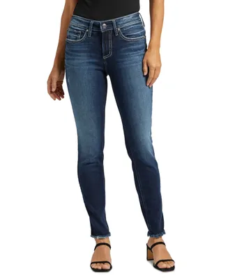 Silver Jeans Co. Women's Suki Distressed-Hem Skinny Jeans