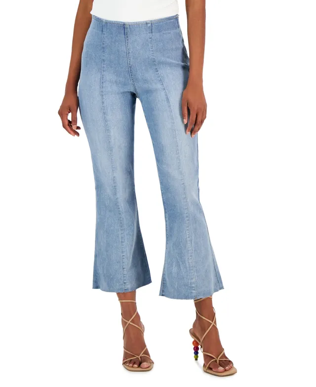 I.N.C. International Concepts Petite Pull-On Flared Jeans, Created