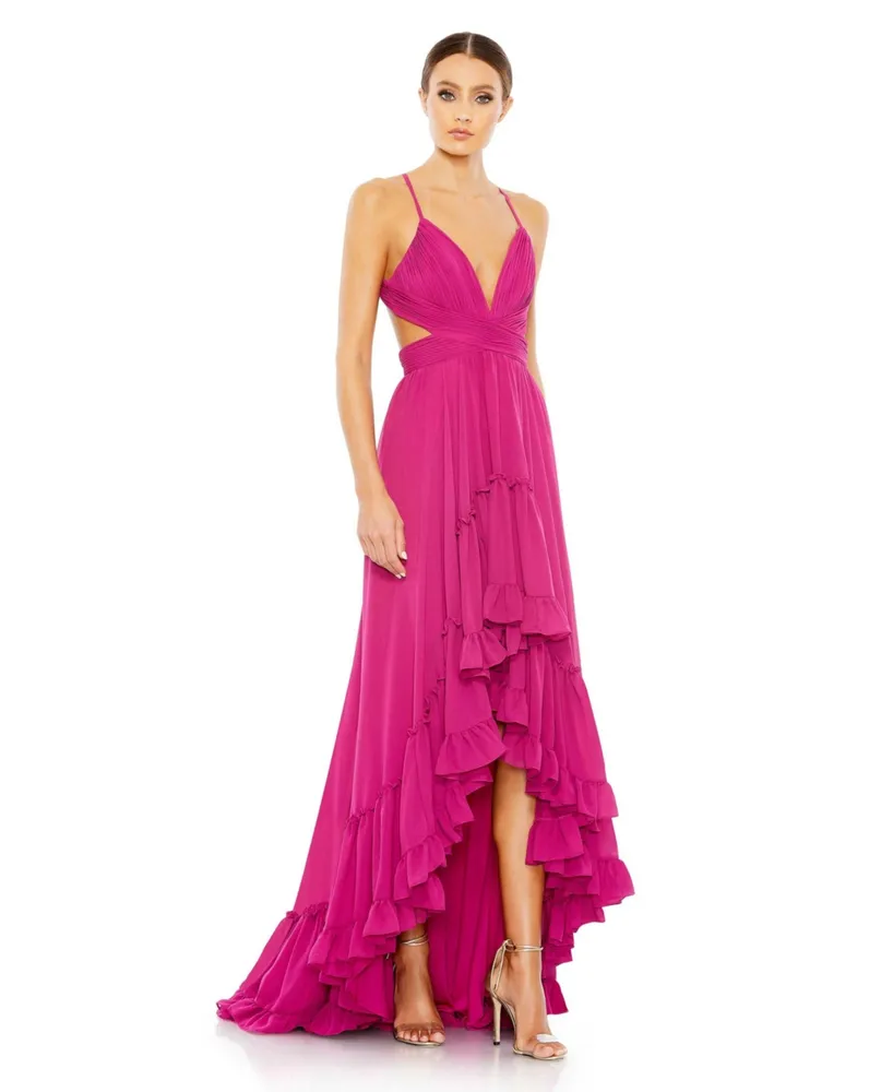 Mac Duggal Sleeveless Tiered Maxi Dress