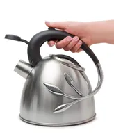 Vine Whistling Tea Kettle - Silver