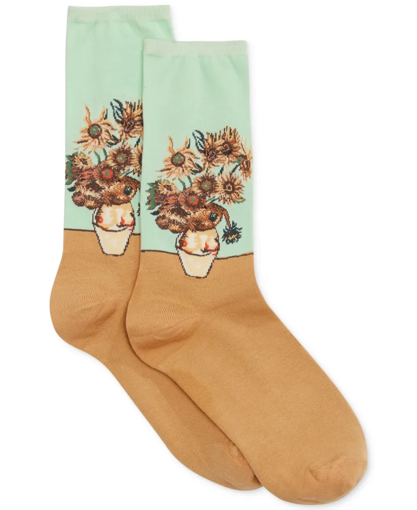 Hot Sox Women's Sunflower Artist Series Fashion Crew Socks