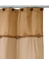 Avanti Braided Medallion Colorblocked Shower Curtain, 72" x