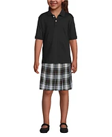 Lands' End Kids School Uniform Short Sleeve Interlock Polo Shirt