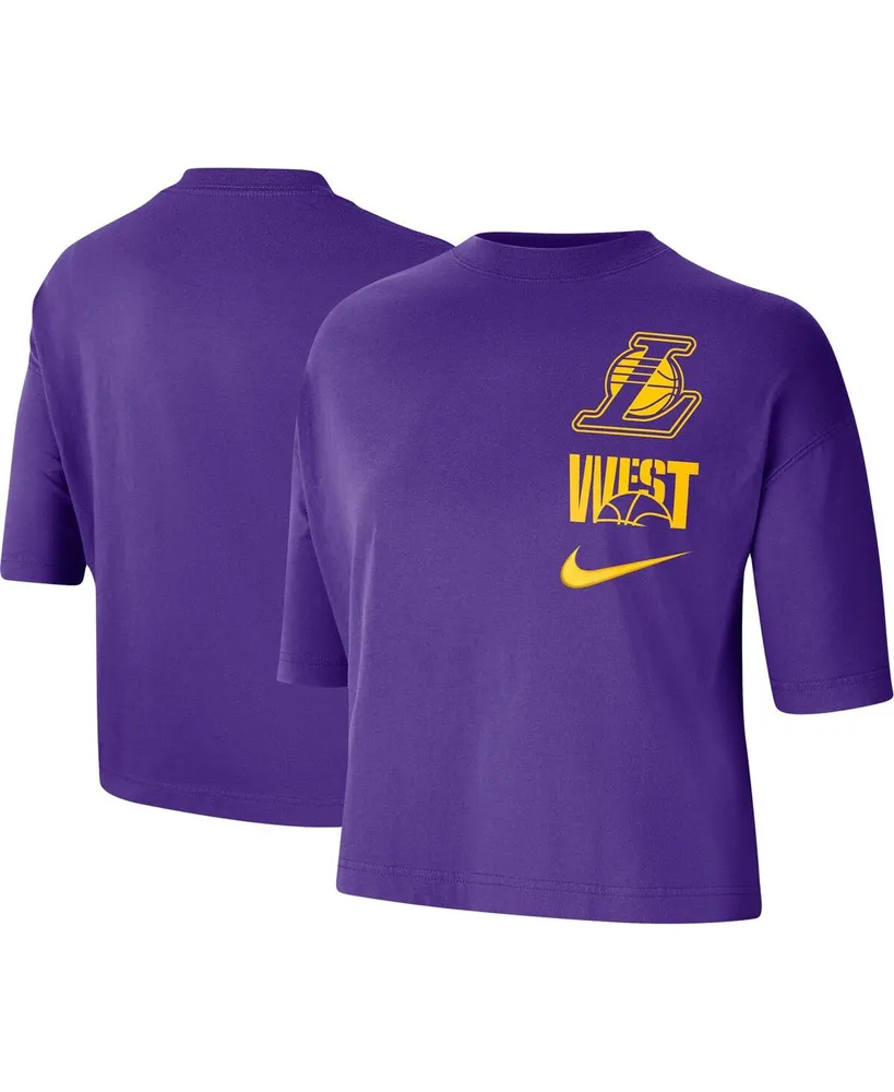 Women's Nike Purple Los Angeles Lakers Essential Boxy T-shirt