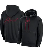 Men's Nike Heather Black Miami Heat Courtside Versus Flight Pullover Hoodie