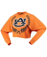 Women's Orange Auburn Tigers Laurels Crop Long Sleeve T-shirt