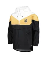 Women's Tommy Hilfiger Black, Gold Vegas Golden Knights Staci Half-Zip Windbreaker Jacket