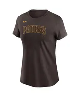 Women's Nike Brown San Diego Padres Wordmark T-shirt